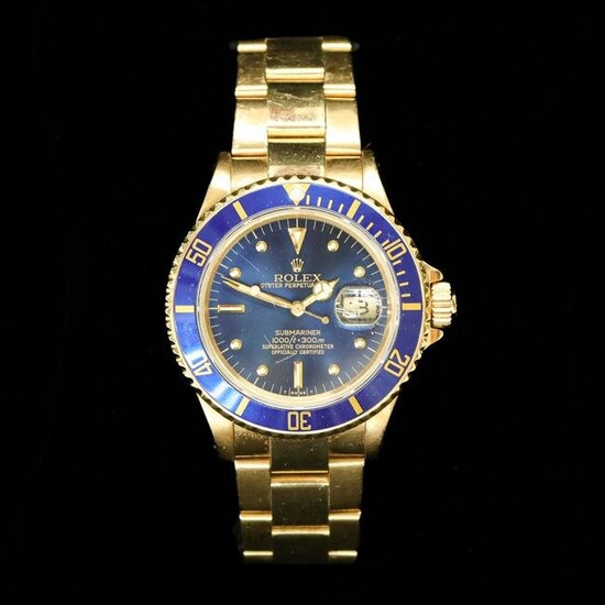 Rolex Submariner 16808 18K Yellow Gold Watch