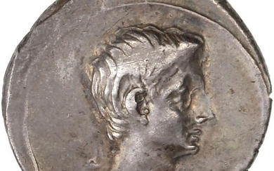 Roman Empire - AR Denarius, Augustus (27 BC-AD 14). Italian (Rome?) mint