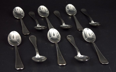 SCHIAVON - English Collection, teaspoons or coffee (12) - .800 silver - Italy - Mid 20th century