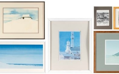 SEVEN WORKS ON PAPER OF PROVINCETOWN AND TRURO, MASSACHUSETTS INTEREST Contemporary From 4" x 4" to