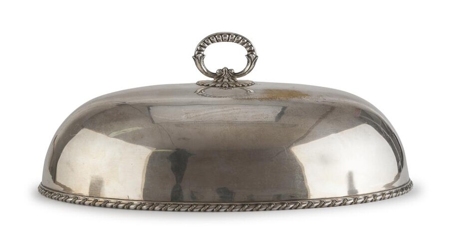 SILVER-PLATED SERVING DISH LID