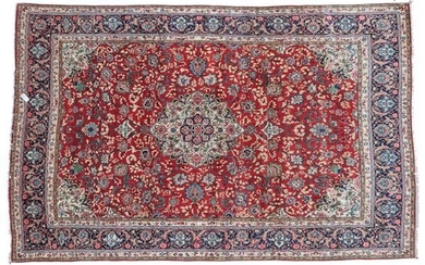Saroukh Carpet Central Iran, 20th century The scarlet field of...