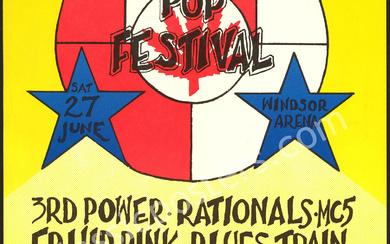 Scarce Detroit-Windsor Pop Festival Poster