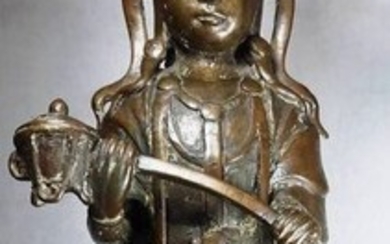 Sculpture - Bronze - Avalokitesvara/GuanYin/Goddess of Mercy - Japan - Meiji period (1868-1912)