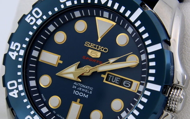 Seiko - Automatic 24 Jewels "Blue - Gold Tone" Made in Japan - Men - 2018