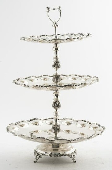 Silver-Plate Tiered Cake Stand
