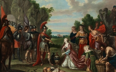 Simon Floeket, auch „Floquet“, um 1615 Antwerpen – nach 1635, zug., Die Begegnung von David und Abigail