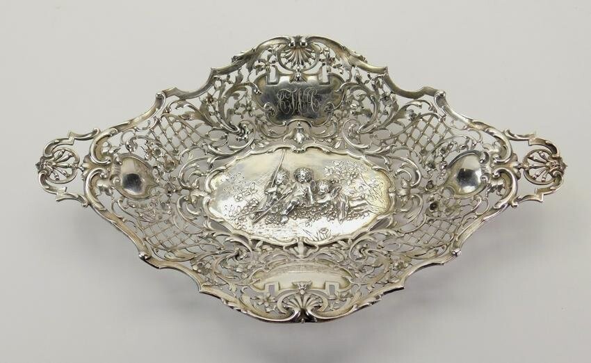 Sterling silver reticulated bowl