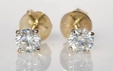 Stud earrings Yellow gold Diamond (Natural)