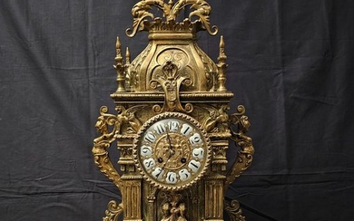 Table clock Gothic Gilt bronze - 1850-1900