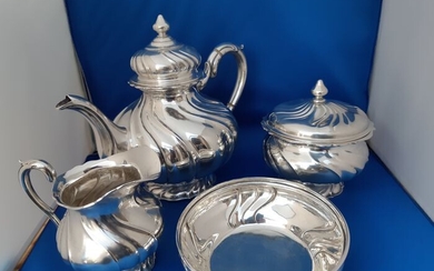 Tea service (4) - .830 silver - Wilkens en Koch & Bergfeld - Germany - First half 20th century
