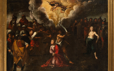 The Beheading of Saint Catherine of Alexandria, 17th century Italian...