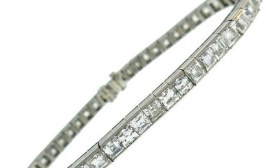 Tiffany & Co. Diamond Platinum Tennis Line Bracelet, 1950s