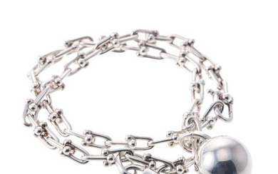 Tiffany & Co HardWear Sterling Silver Charm Wrap Bracelet