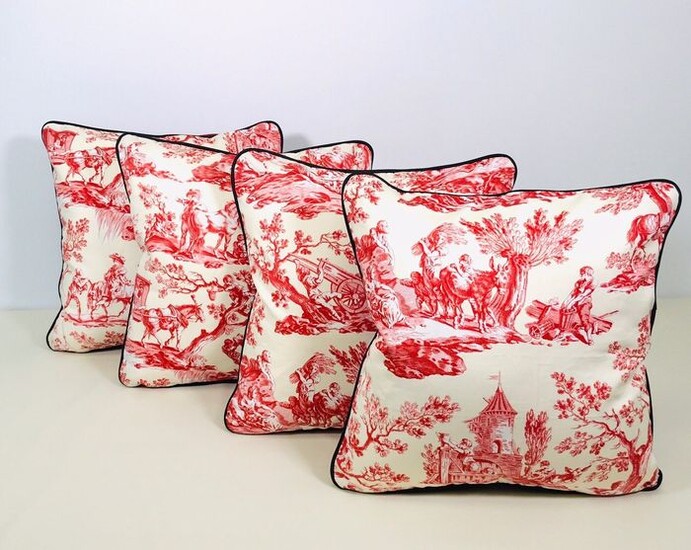 "Total Look"| Manuel Canovas "Les Musardiere" fabric| Set of four cushions