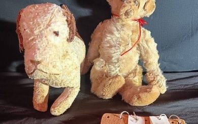 Two Early 1900s Stuffed Children's Toys