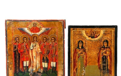 Two Icon Panels of Saints.