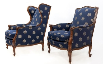 Two matching Bergère chairs - Louis XIV Style