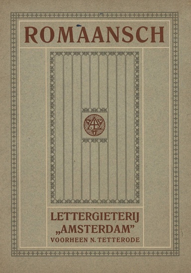 [Typespecimens]. Lettergieterij "Amsterdam", voorheen N. Tetterode. Houten Letter. Caractères en...