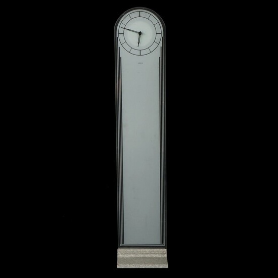 Umbar Art Deco Style Frosted Glass Standing Clock
