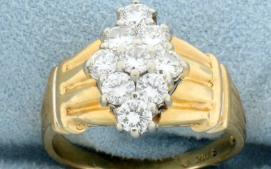 Vintage 1ct TW Diamond Wedding Ring in 14K Yellow Gold