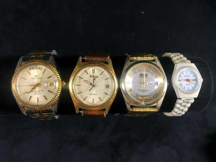 Vintage Quartz Watches Stainless Steel Lot Of 4
