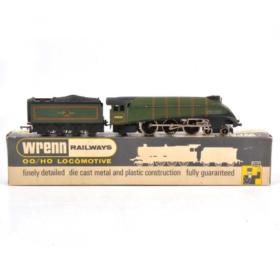 Wrenn OO gauge model railway locomotive, W2211 4-6-2, BR 'Mallard', 60022, boxed.