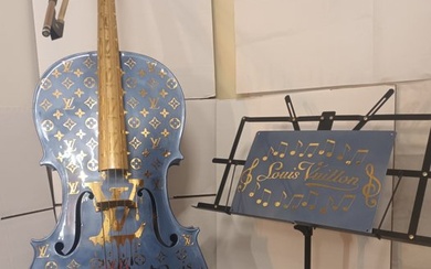 fppopart - Louis vuitton violoncelle bleu art (114 cm)