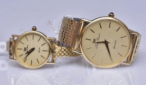 14k Gold Lucien Piccard His and Her Watches