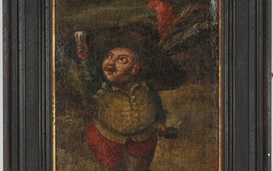 17th century Painting of Man in Plumed Hat