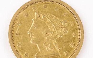 1843-O $2.50 LIBERTY HEAD GOLD COIN, CROSSLET 4