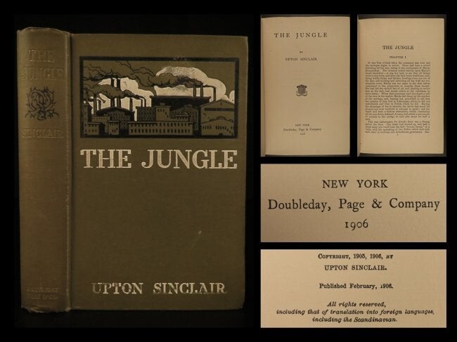 1906 1st ed The JUNGLE Upton Sinclair Chicago