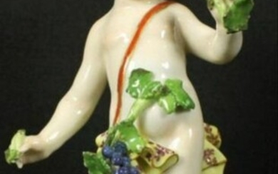 19Th C. Meissen Figure Of Boy With Grapes