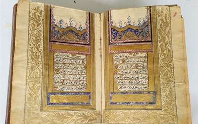 19th century KORAN OTTOMAN TURKISH MANUSCRIPT ILLUMINATED antique QURAN ISLAMIC