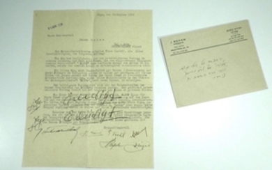 Special! A Letter of The Elit Company Stock Holders for Adv. Yehuda Ba'ham, with their handwritten signatures, 11.11.1934