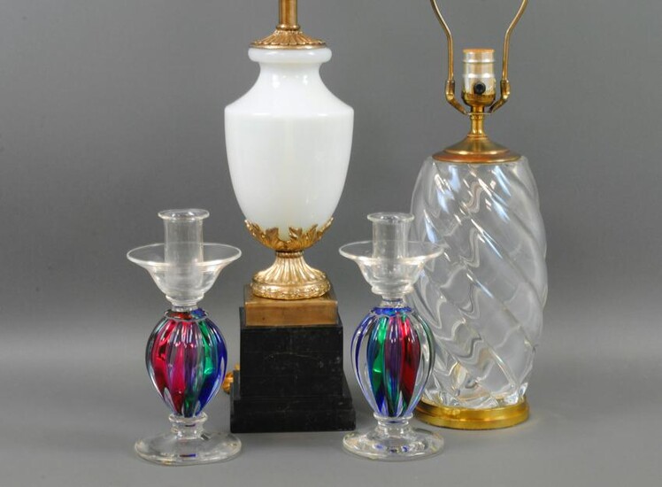 (4) PIECE ART GLASS & CRYSTAL GROUP INCL. BACCARAT
