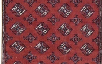 5 x 8 Red Antique Persian Turkoman Bokhara Rug