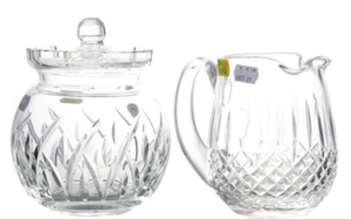 Waterford crystal pitcher and cookie jar