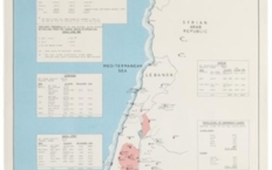 Propaganda Poster URNA Map Palestine Refugees