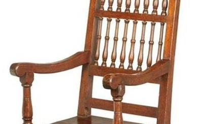 Rare Early Black Walnut Great Chair
