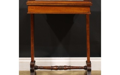 A 19th century mahogany and specimen marble games table, squ...