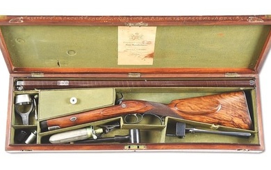 (A) A HIGH CONDITION WESTLEY RICHARDS PERCUSSION BIG GAME RIFLE WITH CASE, ATTRIBUTED TO THE