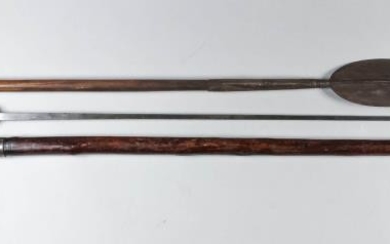A Composite Walking Stick Swordstick with briar shaft and...