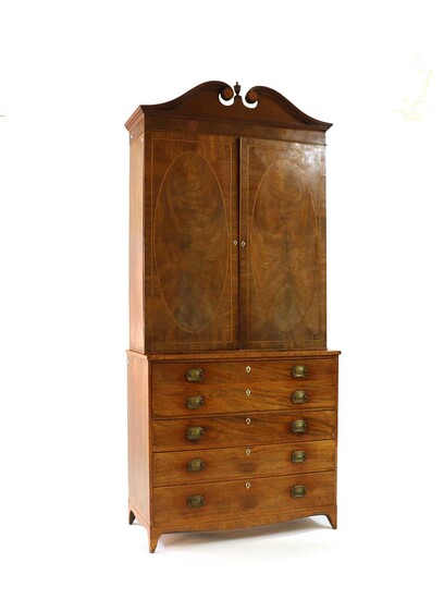 A George IV mahogany library cabinet