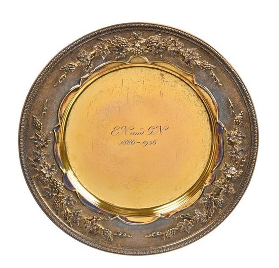 A George V Silver-Gilt Dish, by The Goldsmiths and Silversmiths...