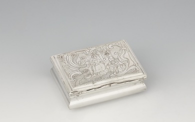 A Hamburg silver tobacco box