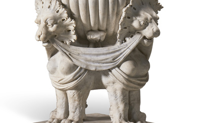 A LARGE ITALIAN CARVED MARBLE JARDINIERE LATE 19TH/20TH CENTURY