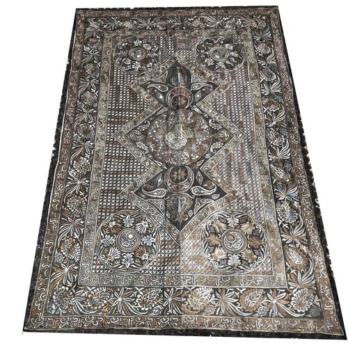 A LARGE TURKISH OTTOMAN WALL HANGING Finely woven with scri...