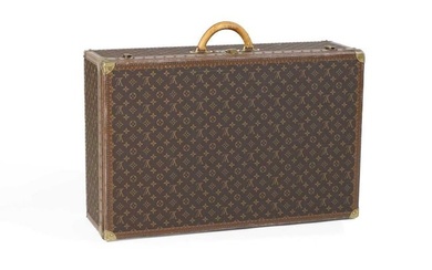 A Louis Vuitton monogrammed canvas English 'Alzer' suitcase