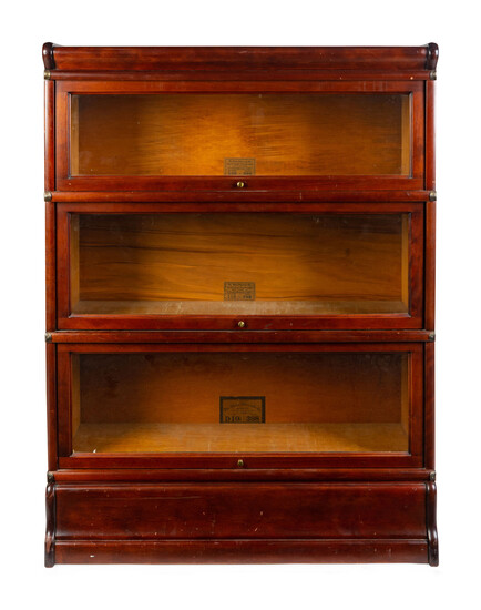 A Mahogany and Glass Barrister Bookcase